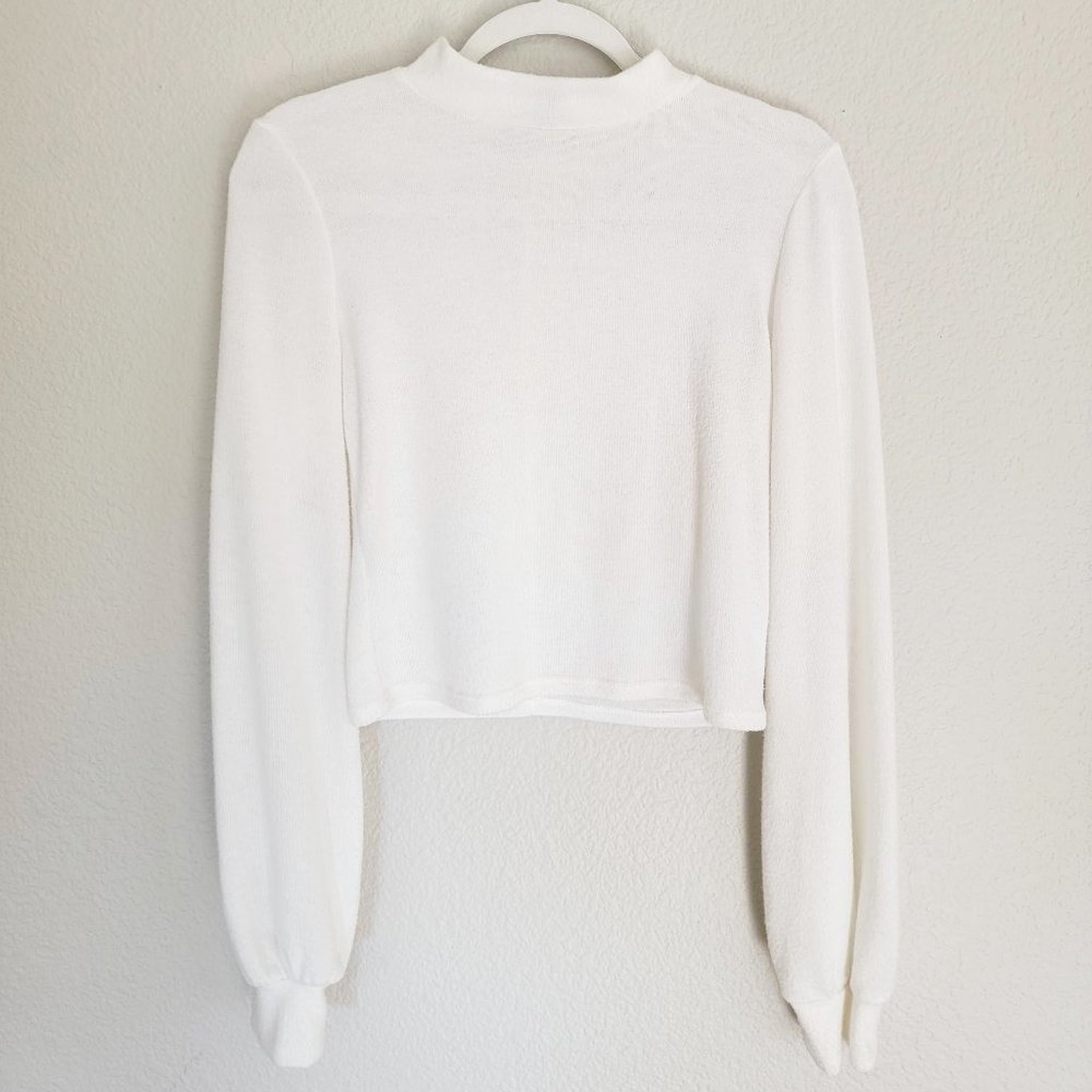 Soft White Mock Neck Top